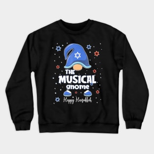 Funny The Musical Gnome Hanukkah Matching Family Crewneck Sweatshirt